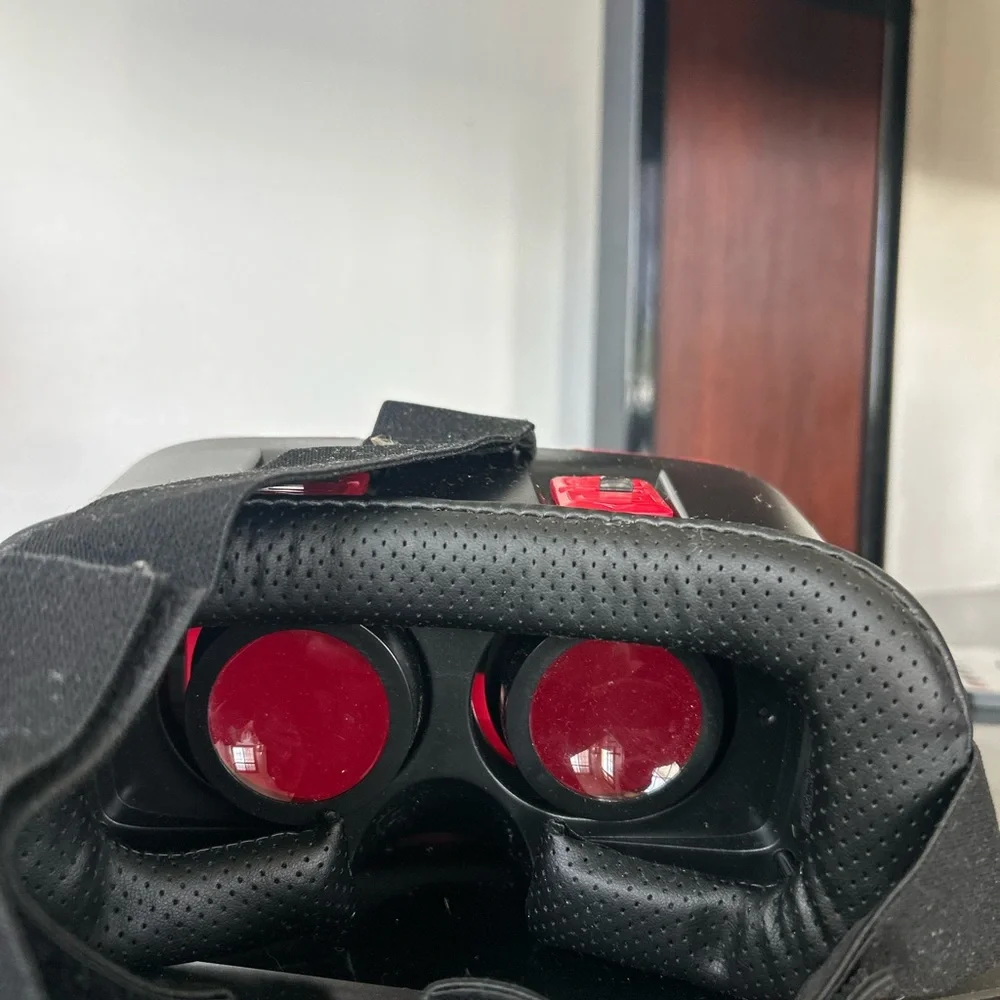 onn Red VR Headset with Adjustable Strap - Mobile VR Viewer